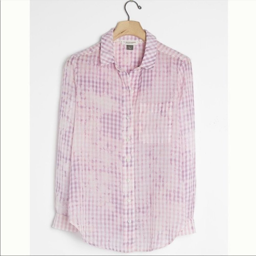 Pilcro Cate Classic Tie-Dye Buttondown Anthropologie medium